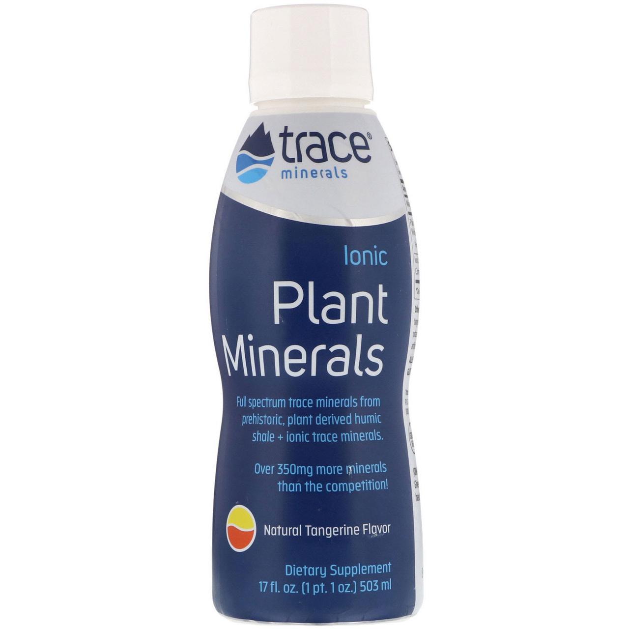 Trace Minerals Research, Іонні Рослинні мінерали, Смак Мандарина, 17 рідких унцій (503 мл) BX224