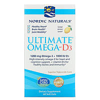 Рыбий жир омега-Д3 (лимон), Nordic Naturals, 1000 мг, 60 кап.