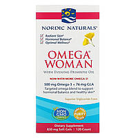 Омега-3 + вечерняя примула для женщин (лимон), Nordic Naturals, 120 кап.
