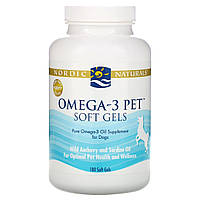 Омега-3 для собак, Omega-3 Pet, Nordic Naturals, 180 капсул