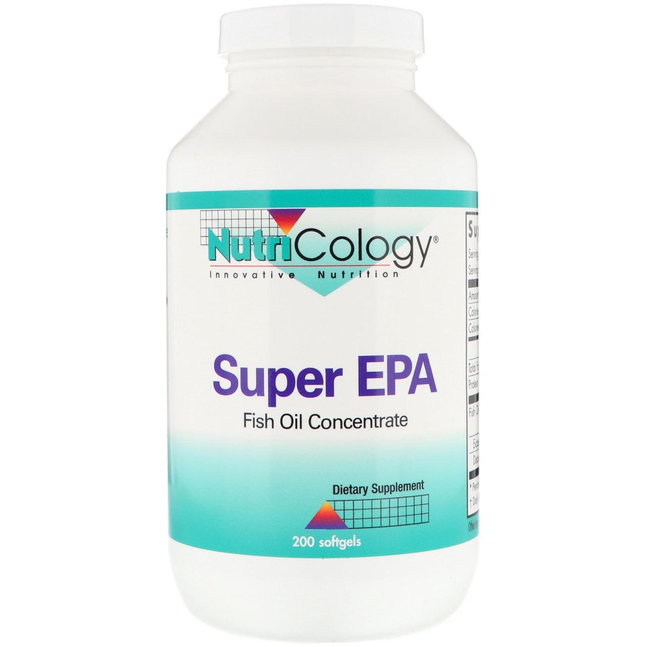 Nutricology, Супер ЕПК, концентрат риб'ячого жиру, 200 м'яких капсул BX510
