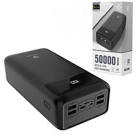 Повербанк 50000 mAh Power bank PX591 потужний Зарядний пристрій для телефону Lightning Type-C 4 USB