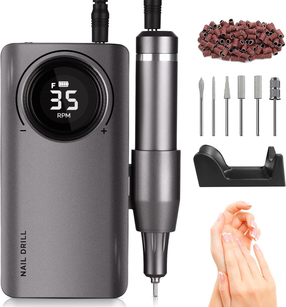 Портативний фрезер для манікюру YOKE - професійний манікюрний апарат фрезер для зняття нігтів гель лаку, фото 1