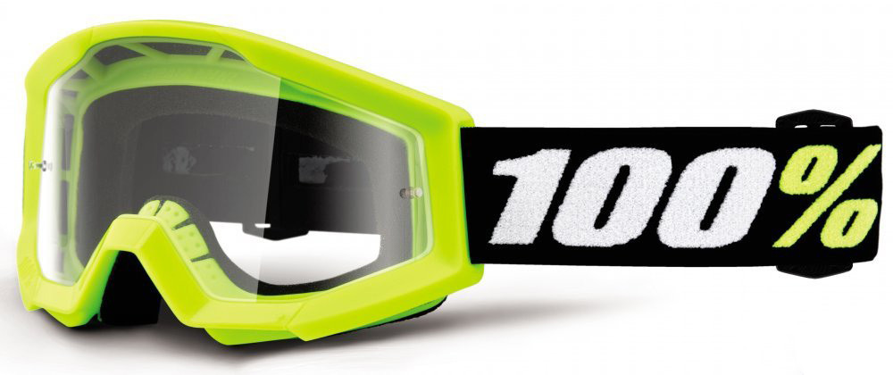 Маска кросова дитяча 100% STRATA MINI Goggle Yellow - Clear Lens, фото 1