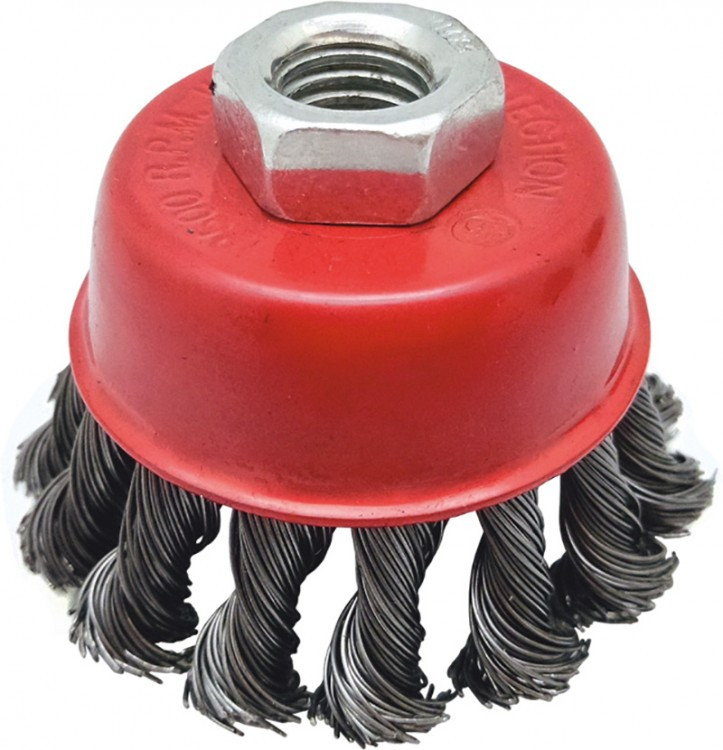 Щітка по металу на дриль чашкова 100мм (Пучки витого дроту) MIOL 06-447