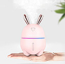 Унікальний зволожувач повітря нічник  2 в 1 Happy Rabbit Рожевий кролик, фото 3