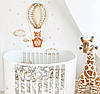 Наклейки для дитячого садочка на стіни Лисенок летить на повітряній кулі (лист 40 х 60 см) Б156-21-1, фото 6