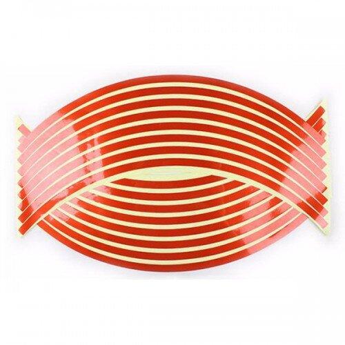 Наклейка на обід колеса рефлективна червона