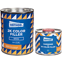 Грунт акриловый METHOD 2K Color Filler 5:1, 2,5 л + 500 мл Комплект Белый