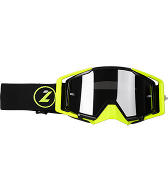 Маска кросова LAZER Goggle Race Style Black Yellow - Mirror Silver Lens