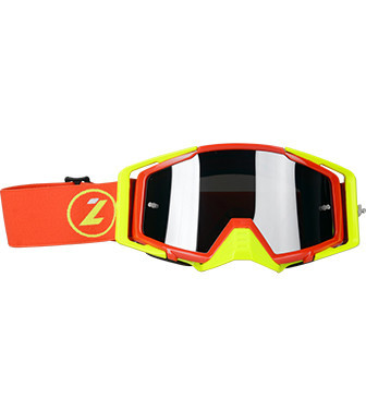 Маска кросова LAZER Goggle Race Style Red Yellow - Mirror Silver Lens