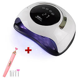 LED UV лампа для манікюру 120Вт SUN BQ-5T + Подарунок Фрезер для нігтів Flawless Salon Nails