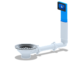 Перелив АНІ пласт N305SEU для миття жорсткий 3 1/2" з прямокутним вертикальним корпусом