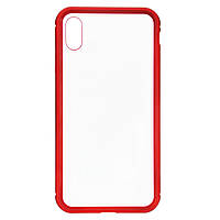 Чехол ArmorStandart Magnetic Case 1 Gen. для iPhone XS Max Clear/Red