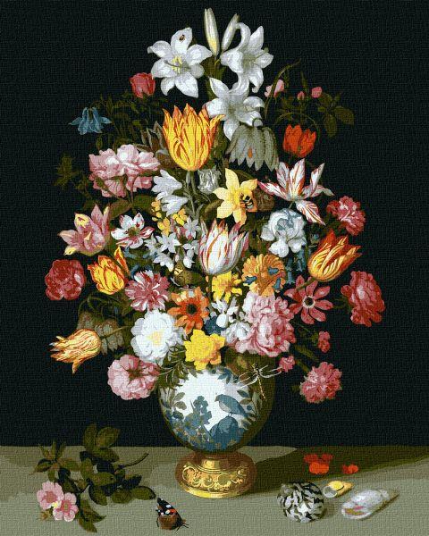 Картина за номерами Квіткова симфонія ©Ambrosius Bosschaert de Oude 40х50 Идейка (KHO3210)