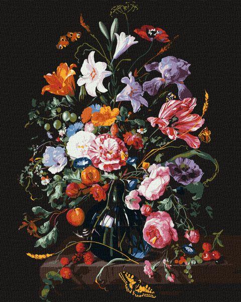 Картина за номерами Ваза з квітами та ягодами ©Jan Davidsz. de Heem 40х50 Идейка (KHO3208)
