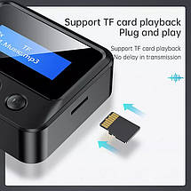 Bluetooth 5.0 аудіо приймач передавач Vikefon C39S з дисплеєм підтримка TF карт, фото 3