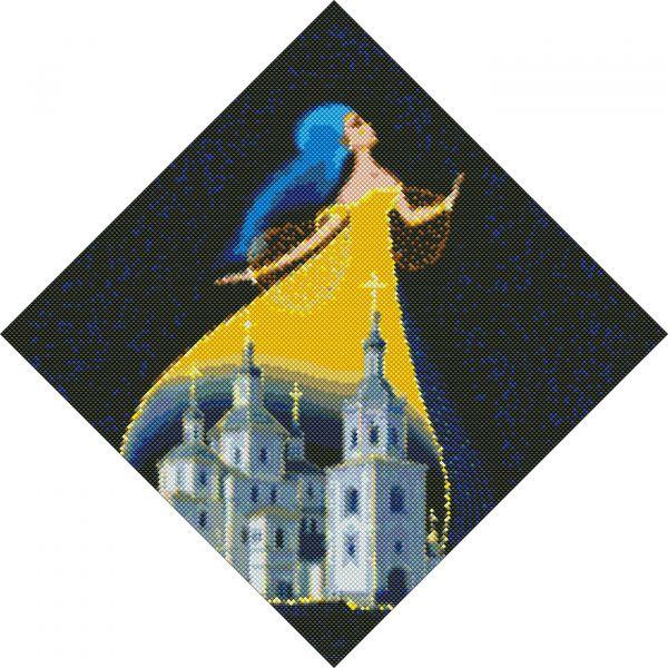 Алмазна мозаїка на підрамнику Патріотична Берегиня Сум ©mosyakart 40х40 Идейка (AMO7255)