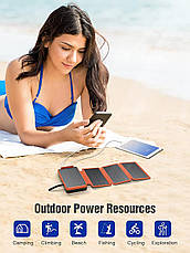 Складна сонячна панель, павер банк Solar Charger 26800mAh Power Bank*, фото 6