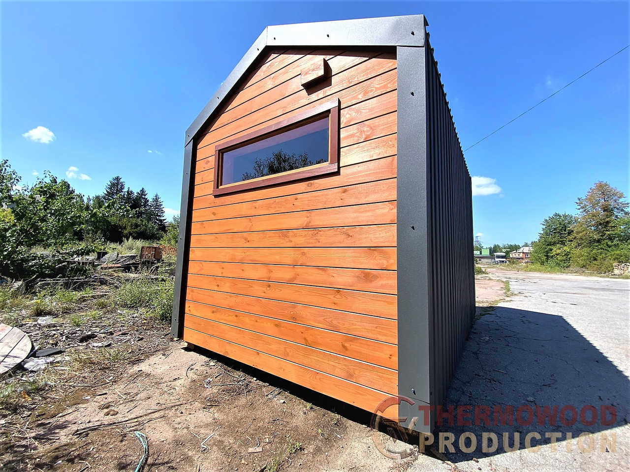 Баня мобильная барн хаус 3,5х2,3х2,7м. Sauna barn house 01 Thermowood Production Ukraine - фото 6 - id-p1598119831