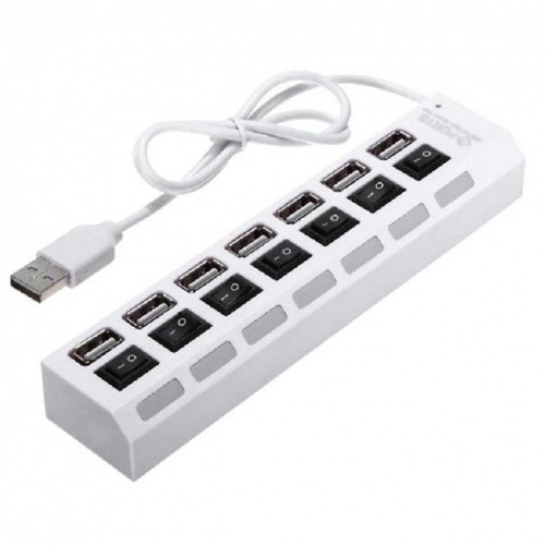 USB HUB 7 перекл. hi-speed 7 USB 2.0 (Білий)