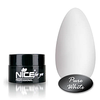 Nice for you акрил гель Pure White білий 5 г