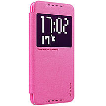 Шкіряний чохол Nillkin Sparkle для HTC One X9 рожевий, фото 4