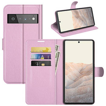 Чохол-книжка Litchie Wallet для Google Pixel 6 Pro Light Pink