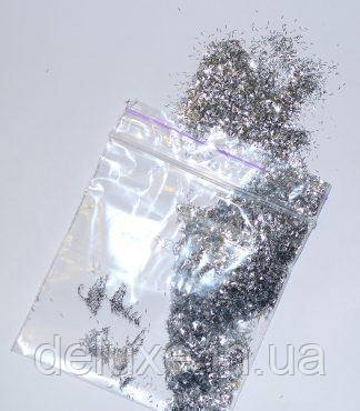 Блистки, сріблястий продовгуватий, 10г, фото 1
