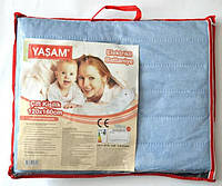 Электропростынь с подогревом Yasam Blue, термошвы, байка, Турция (120Х160)