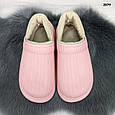 Калоші без задника сабо на хутрі жіночі Dago Style рожеві, фото 9