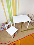 Дитячий столик і стільчик від виробника Дерево та МДФ 2-7 років стіл і стілець Біла Україна, фото 2