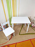 Дитячий столик і стільчик від виробника Дерево та МДФ 2-7 років стіл і стілець Біла Україна, фото 4