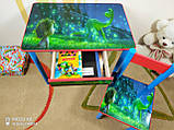Дитячий столик і стільчик від виробника Дерево та МДФ 2-7 років стіл і стілець Біла Україна, фото 10