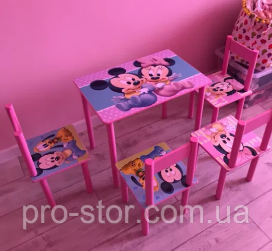 Детский столик и стульчик от производителя Украина Дерево и МДФ 2-7 лет стол и стул Кукла Лол - фото 8 - id-p1682774128