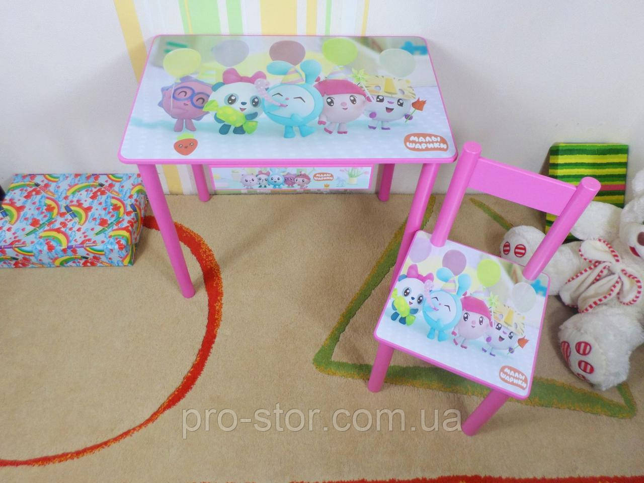 Дитячий столик і стільчик від виробника Україна Дерево та МДФ 2-7 років стіл і стілець Малюка