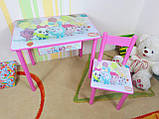 Дитячий столик і стільчик від виробника Україна Дерево та МДФ 2-7 років стіл і стілець Малюка, фото 3
