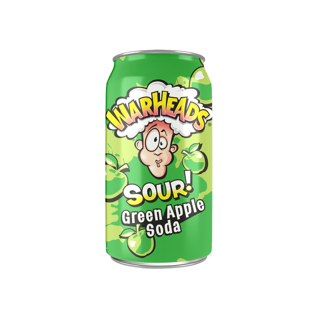 Газований напій Warheads Sour Green Apple Soda 355ml