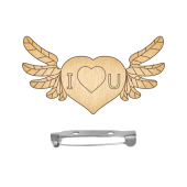 Заготівка для броші No065.Сердечко-2, фото 1