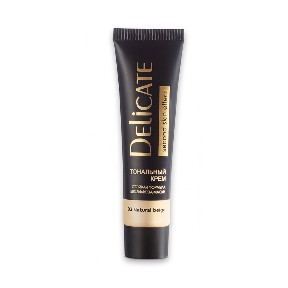 Крем тональний 03 Natural beige зволожуючий із вітаміном Е Delicate 35 г