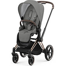 Cybex Priam 4.0 коляска 2 в 1 Mirage Grey шасі Rosegold, фото 4