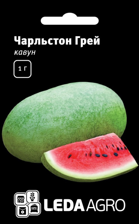 Насіння Кавуну Чарльстон Грей 1 г (Leda Agro), стабільний середньоранній сорт для відкритого ґрунту, фото 1