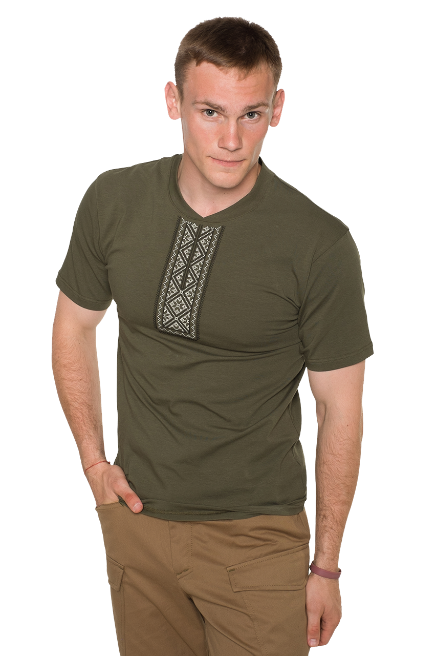 Футболка вишинка Tactical хаки + чорно-білий 60 BH-U-TSHB-K-BW-60, фото 1