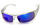 Окуляри захисні Global Vision BAD-ASS-1 Silver (G-Tech™ blue) дзеркальні сині в сріблястій металевій оправі, фото 5