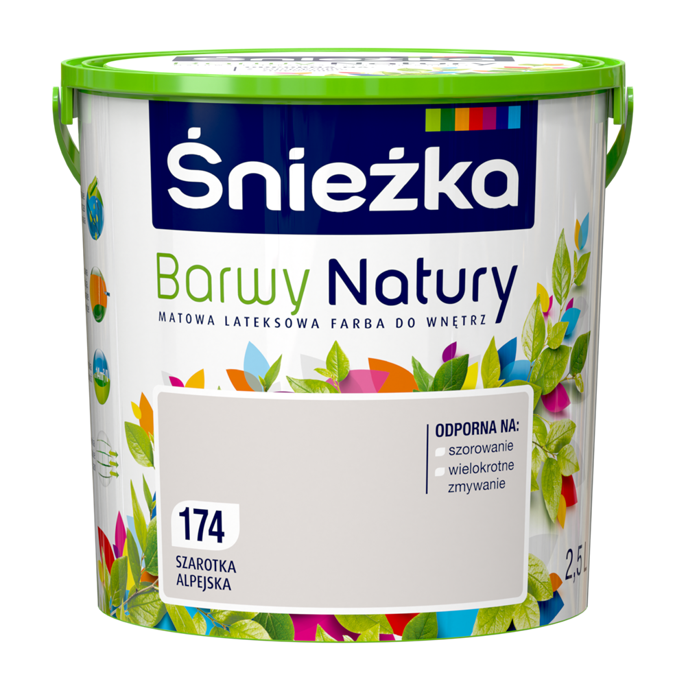 Фарба стійка латексна Снєжка Barwy Natury 174Т Едельвейс 2,5L