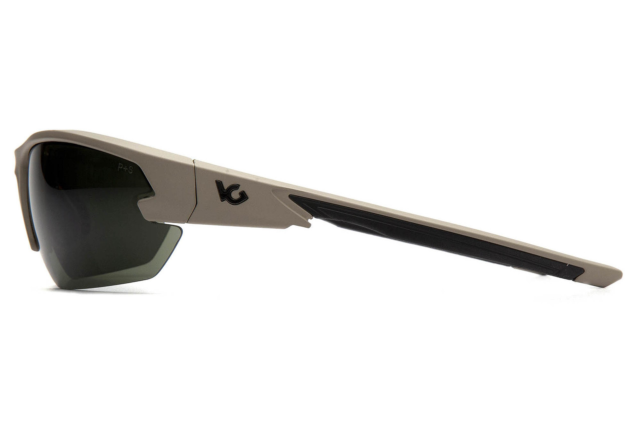 Очки защитные открытые Venture Gear Tactical Semtex 2.0 Tan (forest gray) Anti-Fog, чёрно-зелёные в песочной - фото 3 - id-p1682789742