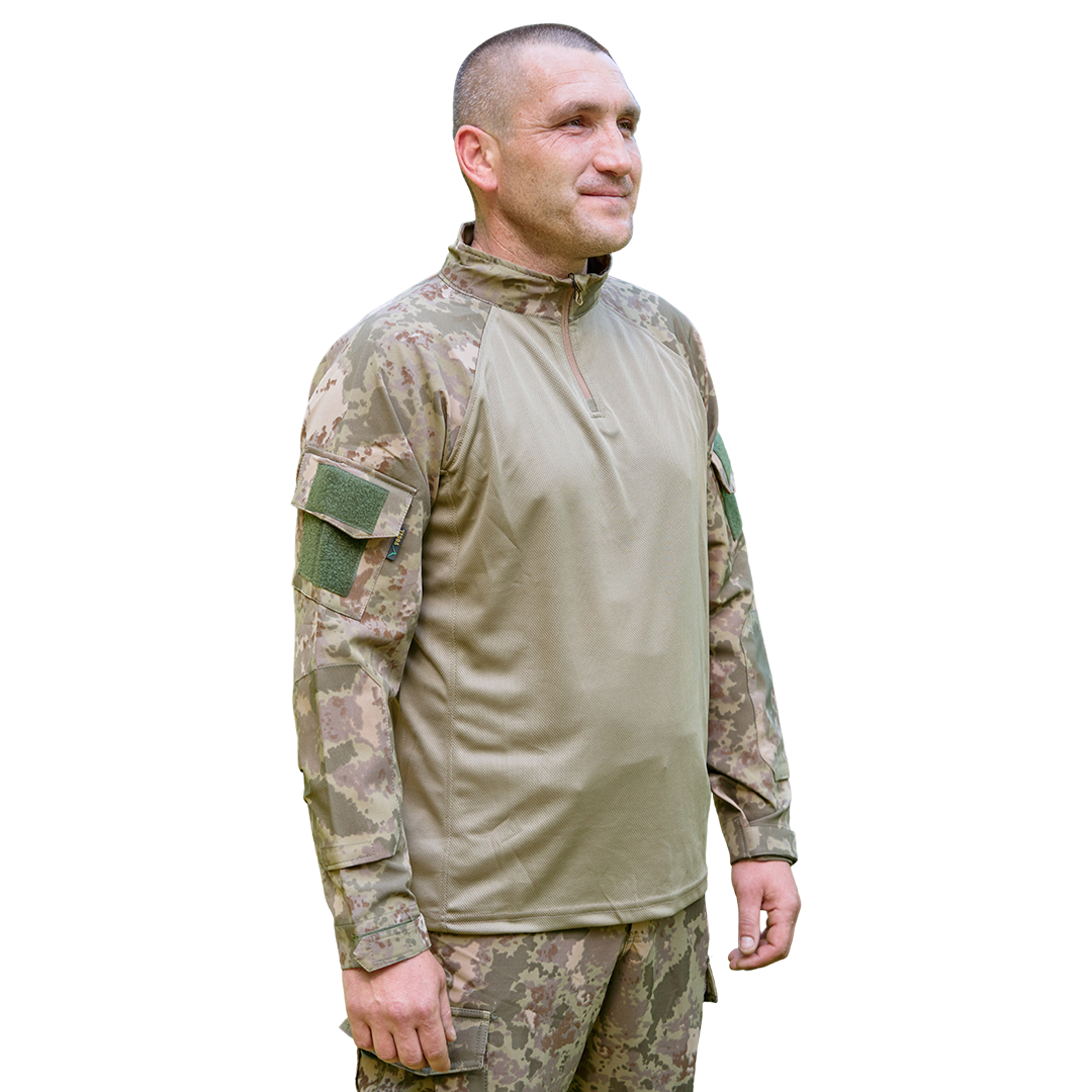 Футболка убакс бойова для ЗСУ Vogel TAF Lycra камуфляж + хакі, фото 1