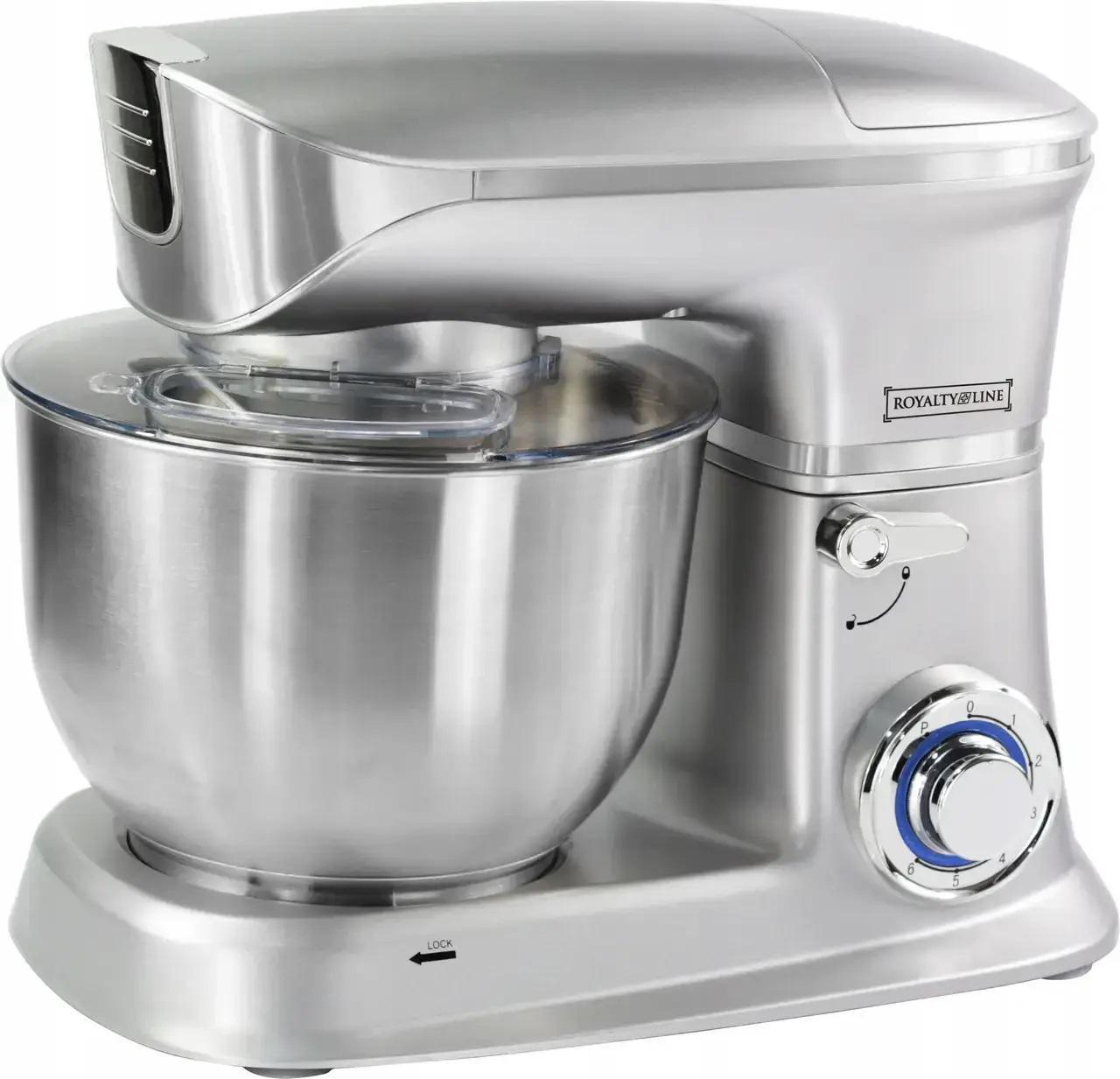 Кухонний комбайн тістоміс Royalty Line 1900W 6.5L Silver планетарний міксер