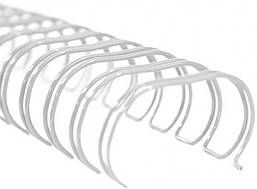 Пружина Металева діаметром 16 мм 40 шт. уп. (2:1) для плетіння біндером білий