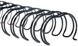 Пружини Металеві  діаметром 19 мм 40 шт. пач. 2:1 для плетіння біндером чорні